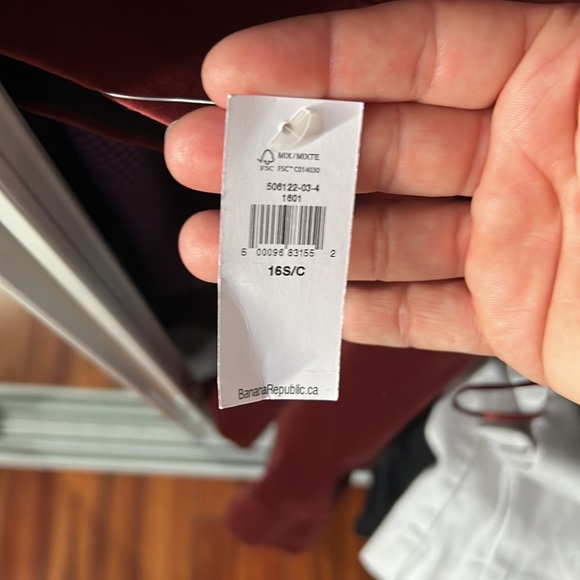 Cabin Red Velvet Wide Leg Pants NWT - Picture 5 of 5